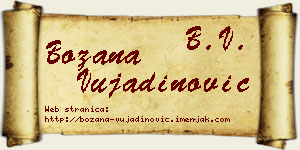 Božana Vujadinović vizit kartica